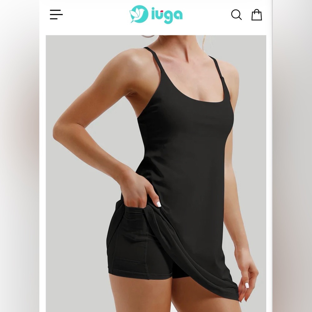 Black Shapewear Slip Dress w Built-In Shorts Size S Smoothing Camisole NWOT